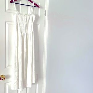 Crisp white spaghetti strap dress